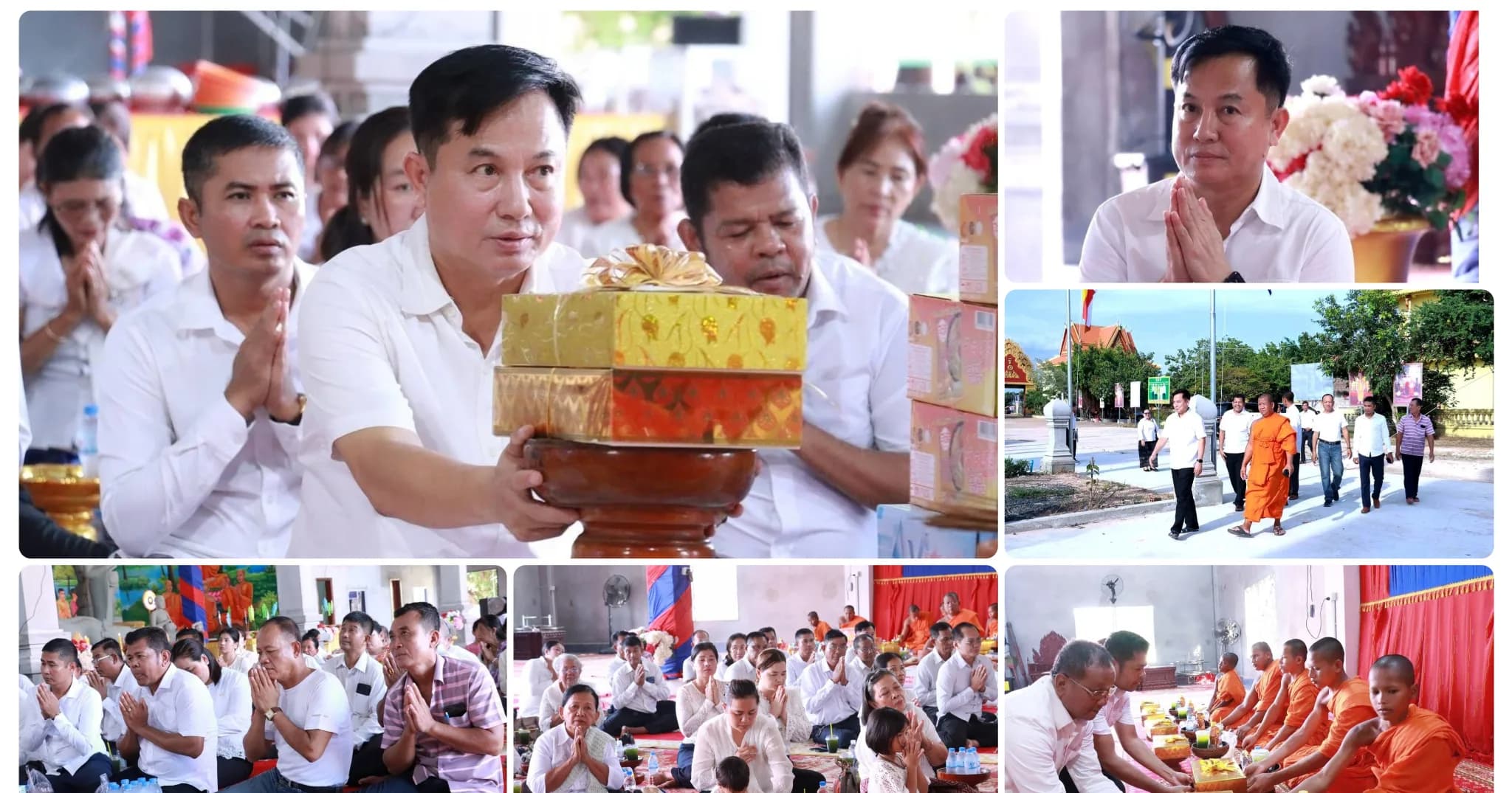 មេបញ្ជាការកងរាជអាវុធហត្ថខេត្តកំពង់ធំ ដឹកនាំមន្ត្រីចូលរួមពិធីកាន់បិណ្ឌវេនទី៧ និងនាំយកចង្ហាន់ ទេយ្យទាន ប្រគេនព្រះសង្ឃ នៅស្រុកកំពង់ស្វាយ