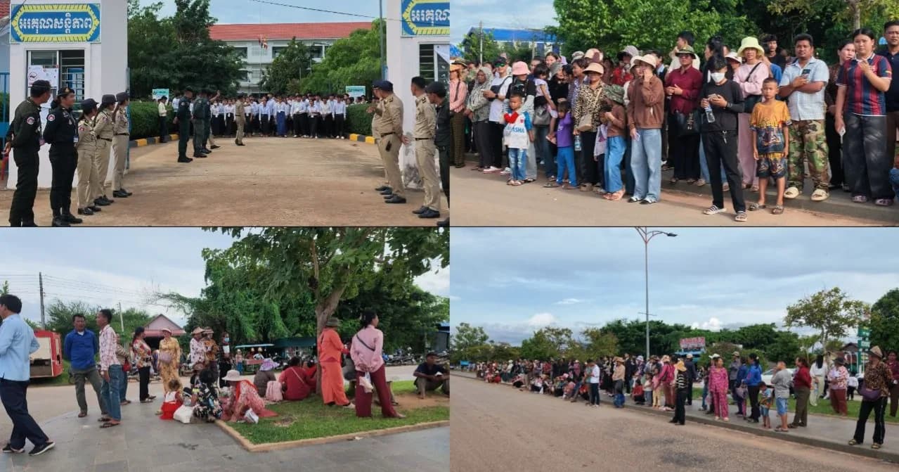 📸    ចំណាប់អារម្មណ៍ខ្លះៗ របស់ លោកឪពុក  អ្នកម្ដាយ     ក៏ដូចជាអាណាព្យាបាលបេក្ខជន ប្រលង នៅខាងមុខមណ្ឌល    ទាំង៣ក្នុងខេត្តឧត្តរមានជ័យ..