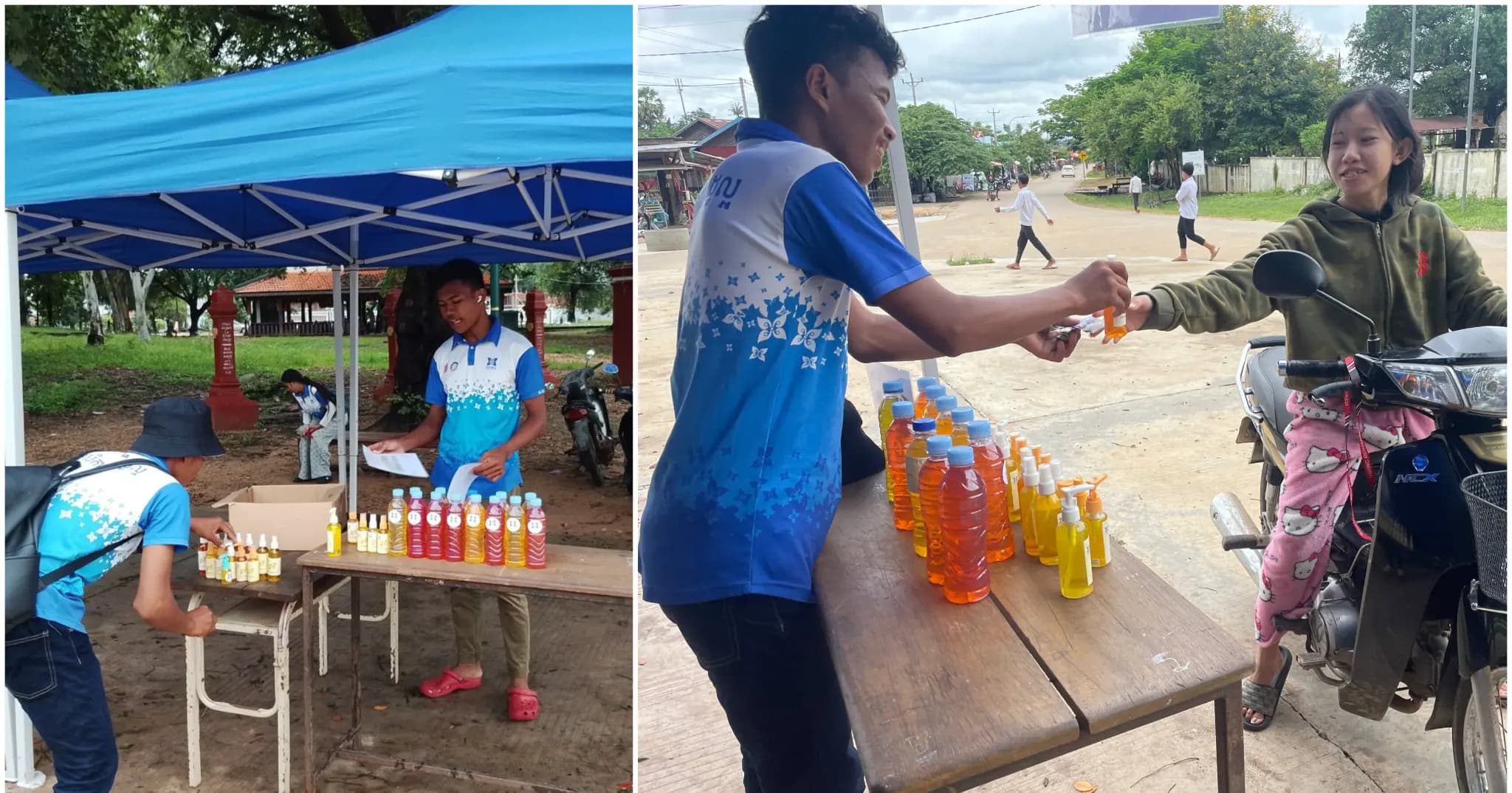 យុវជនគំរូ! សិស្សវិទ្យាល័យព្រះគោ ថ្នាក់ទី១១ ដាក់តាំងលក់សាប៊ូផលិតដោយដៃផ្ទាល់ ដើម្បីសុខភាពសហគមន៍ នៅទីលានប្រាសាទព្រះគោ
